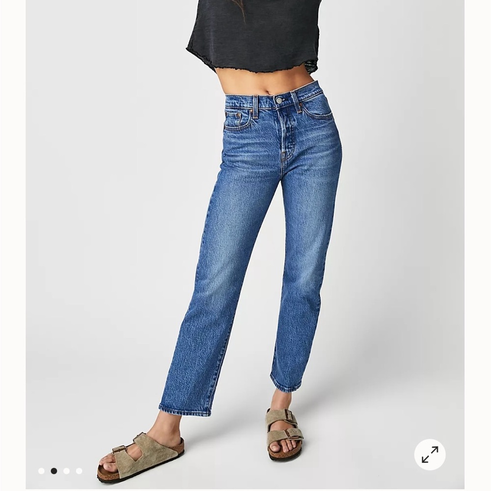 Free People Levi Wedgie Straight Jeans